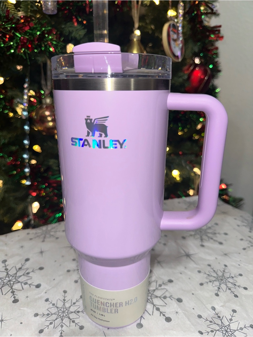 Stanley Lavender Travel Mug with Handle and Clear Lid